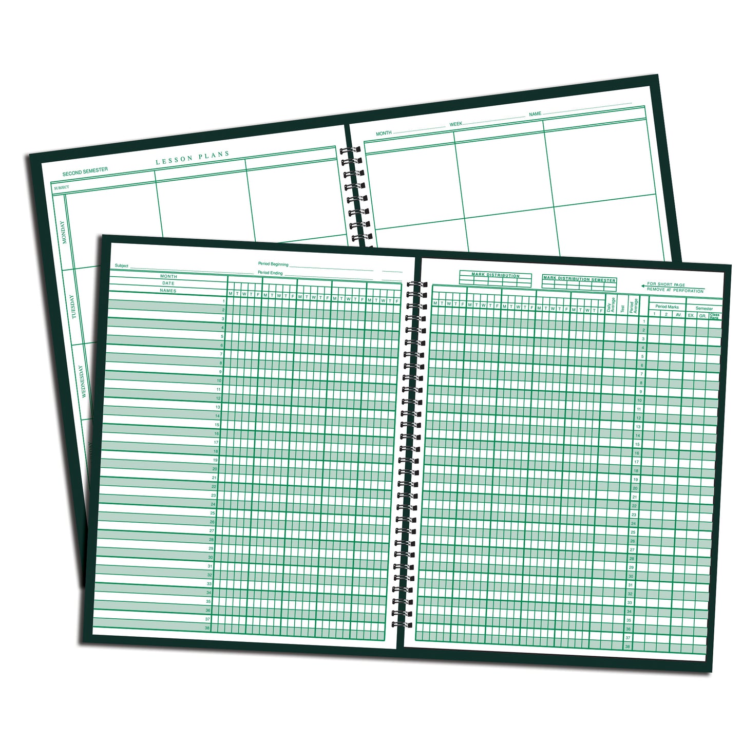 Combination Record & Lesson Plan Book (9-10 Weeks and 6 Periods)