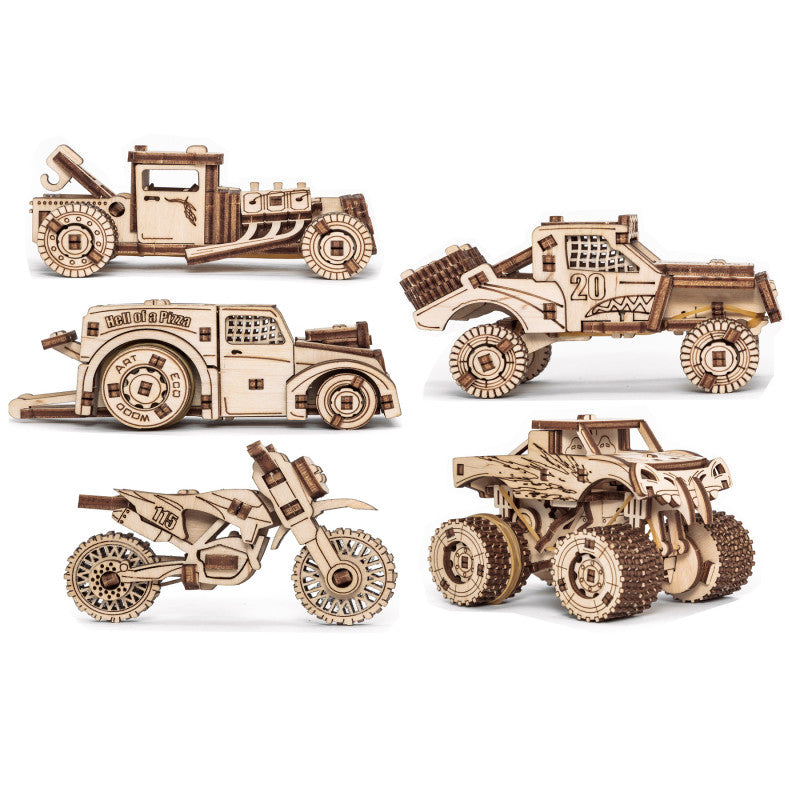 Vehicles Set 3D Wooden STEM Construction Kit