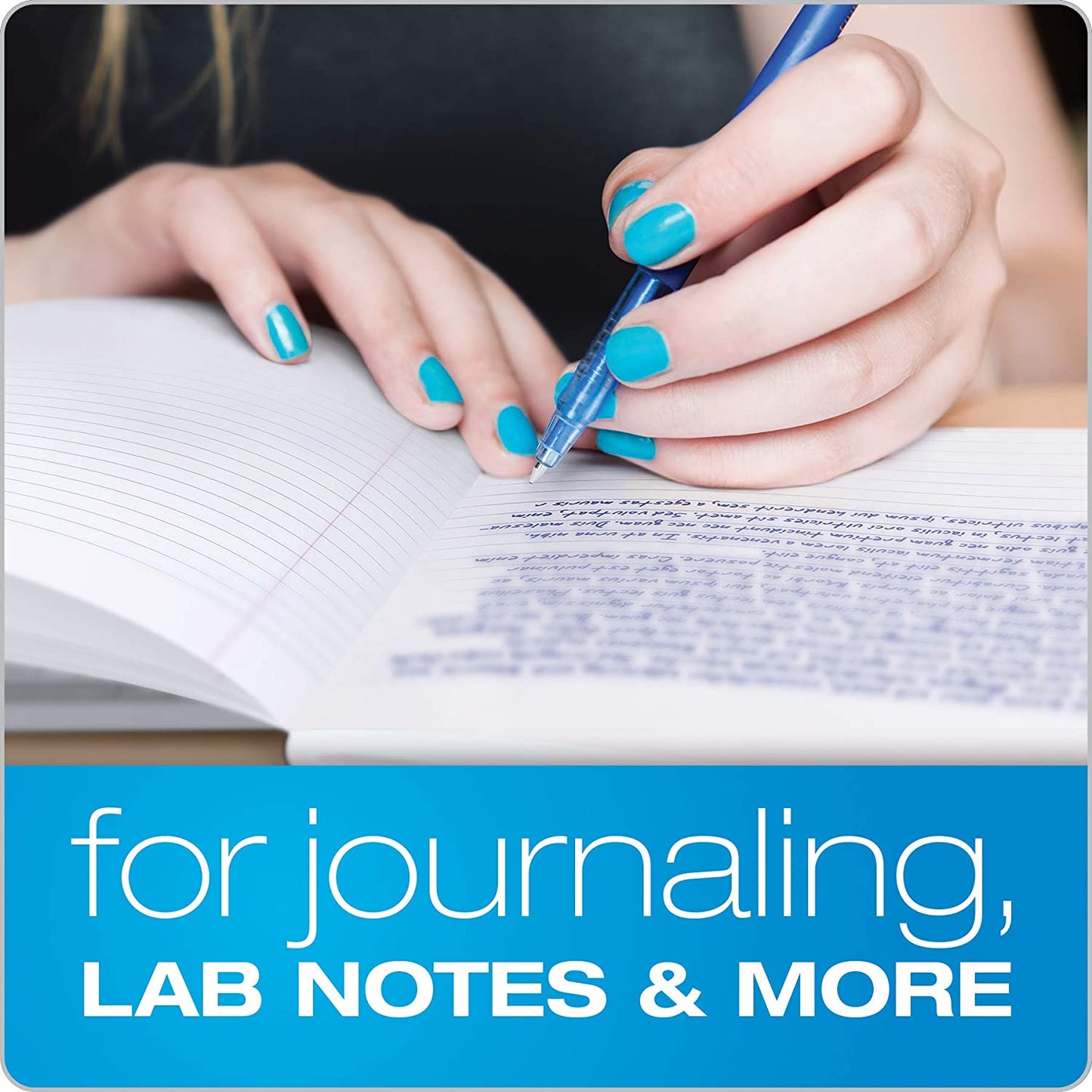 Composition Notebooks, School Supplies, Notebooks for School, Comp Book for School and Office, Journal, College Ruled Paper, 9-3/4 X 7-1/2 Inches, 100 Sheets, Black, 6 Pack (63767)