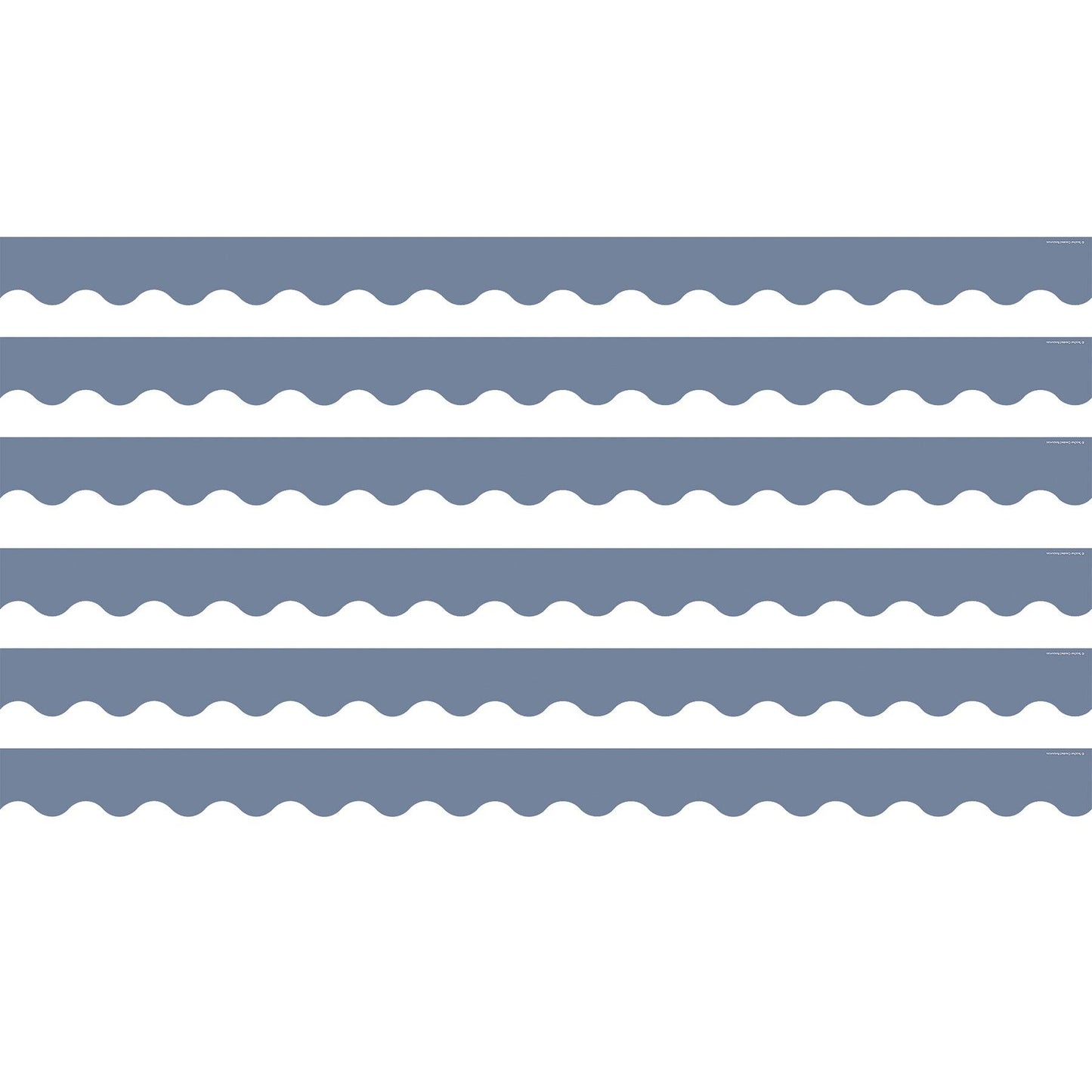 Aegean Blue Scalloped Border Trim, 35 Feet Per Pack, 6 Packs - Loomini