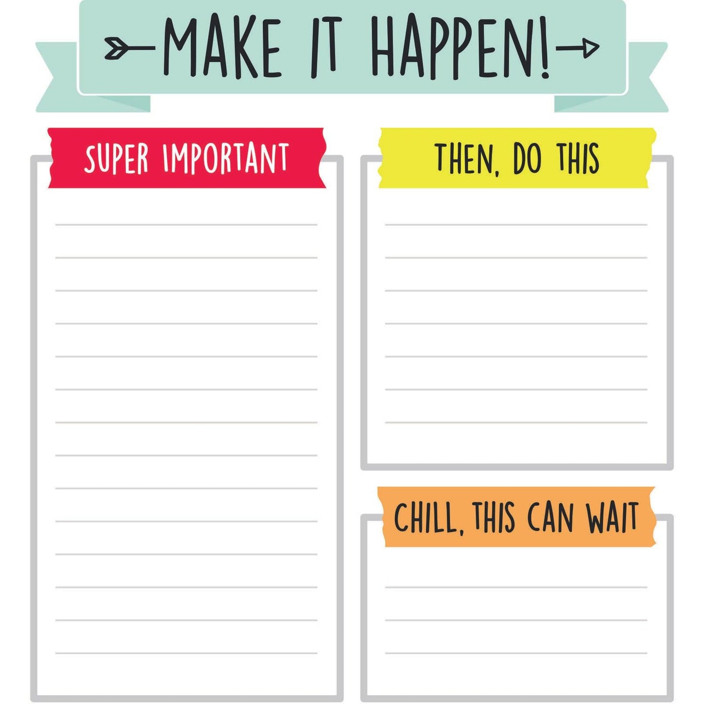 Aim High Notepad, Pack of 6 - Loomini