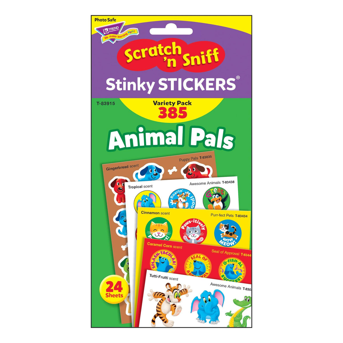 Animal Pals Stinky Stickers® Variety Pack, 385 Per Pack, 2 Packs - Loomini