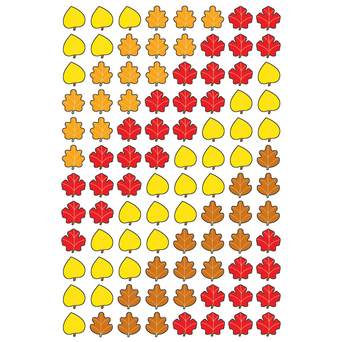 Autumn Leaves superShapes Stickers, 800 Per Pack, 6 Packs - Loomini