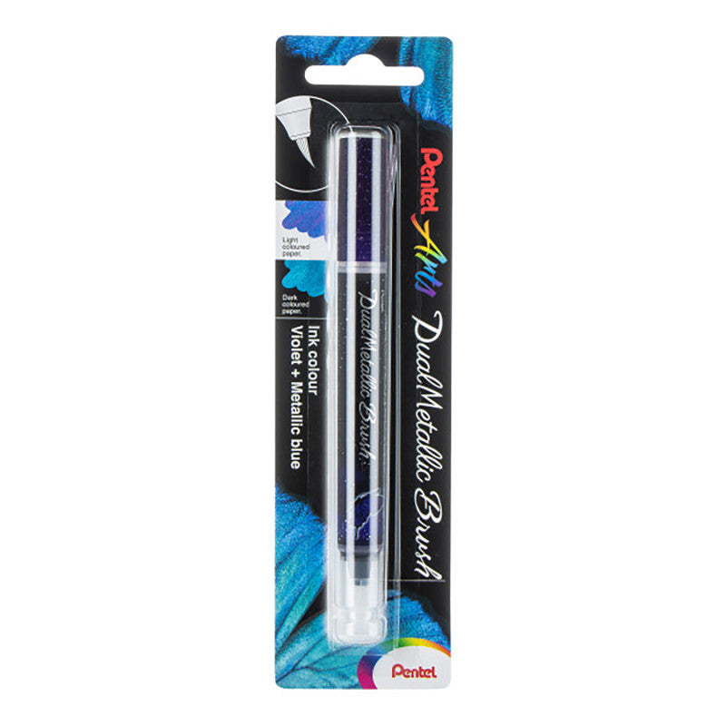 DualMetallic Brush, Violet/Metallic Blue Ink