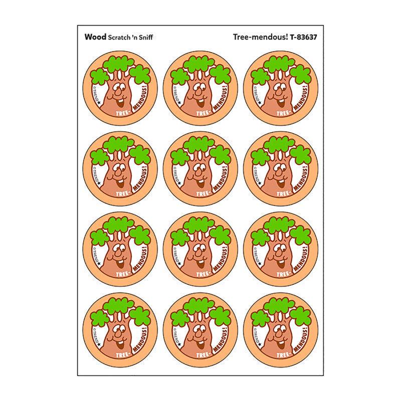 Tree-mendous!/Wood Scent Retro Scratch 'n Sniff Stinky Stickers®, 24 ct.