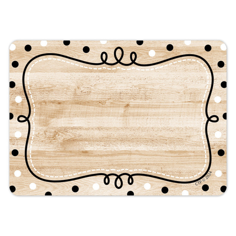 Core Decor Loop-de-Dots on Wood Labels, Pack of 36