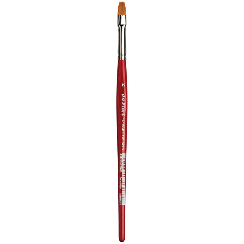COSMOTOP-SPIN Silkpainting Brush, Synthetic, Watercolor, Flat, Size 6