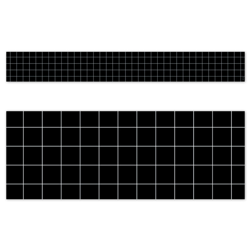 Core Decor Window Pane on Black EZ Border, Bulletin Board Border, 48 Feet