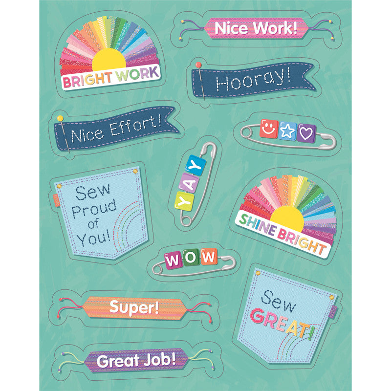 Crafty and Cool Motivators Motivational Stickers, Pack of 72
