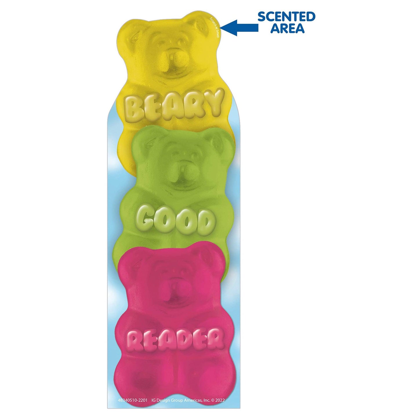 Beary Good Reader Gummy Bear Scented Bookmarks, 24 Per Pack, 3 Packs - Loomini