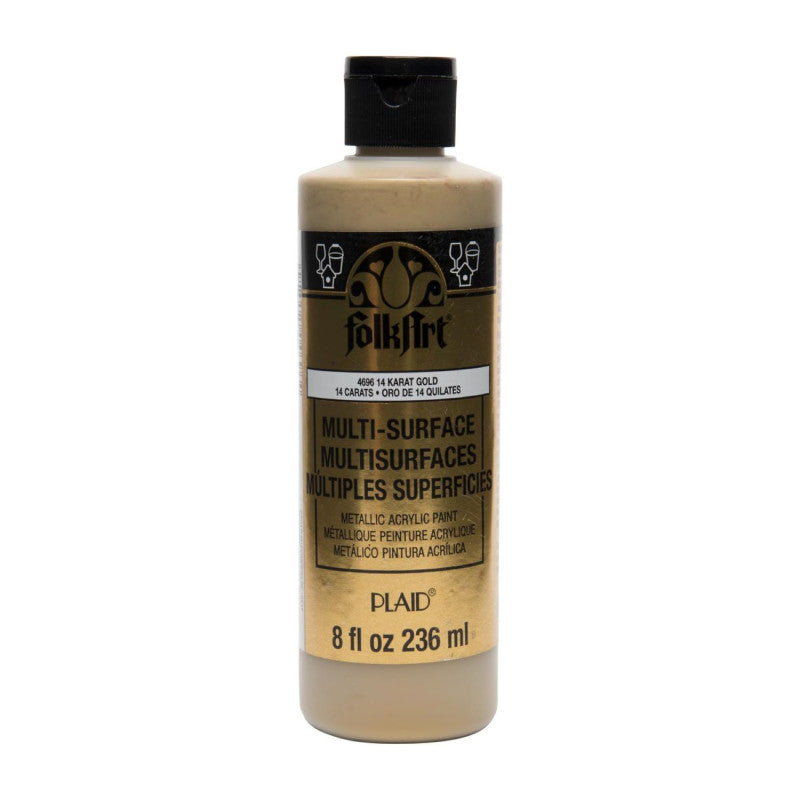 Acrylic Paint Metallic, 8oz., 14k Gold