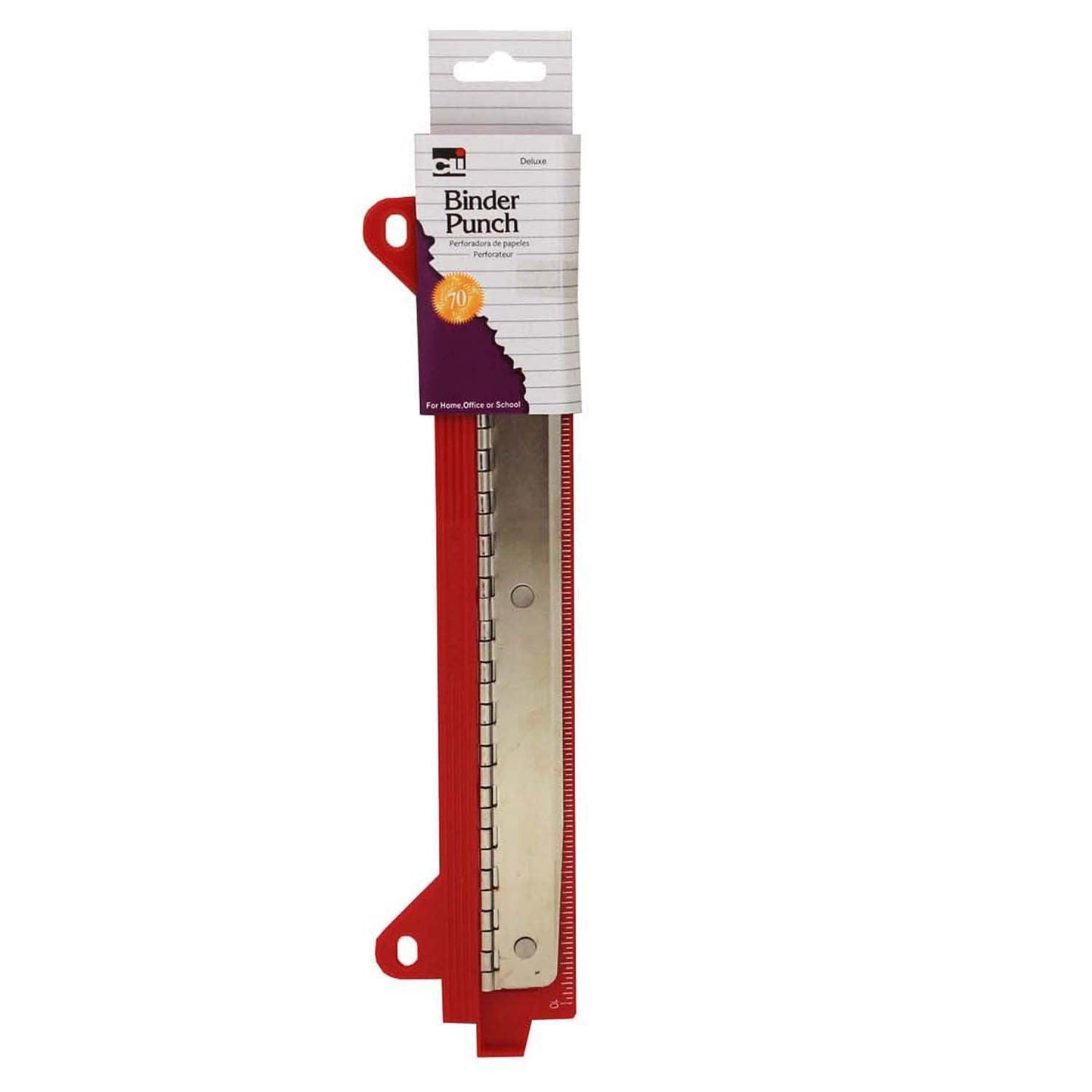 Binder 3 Hole Punch, Assorted Colors, Pack of 6 - Loomini