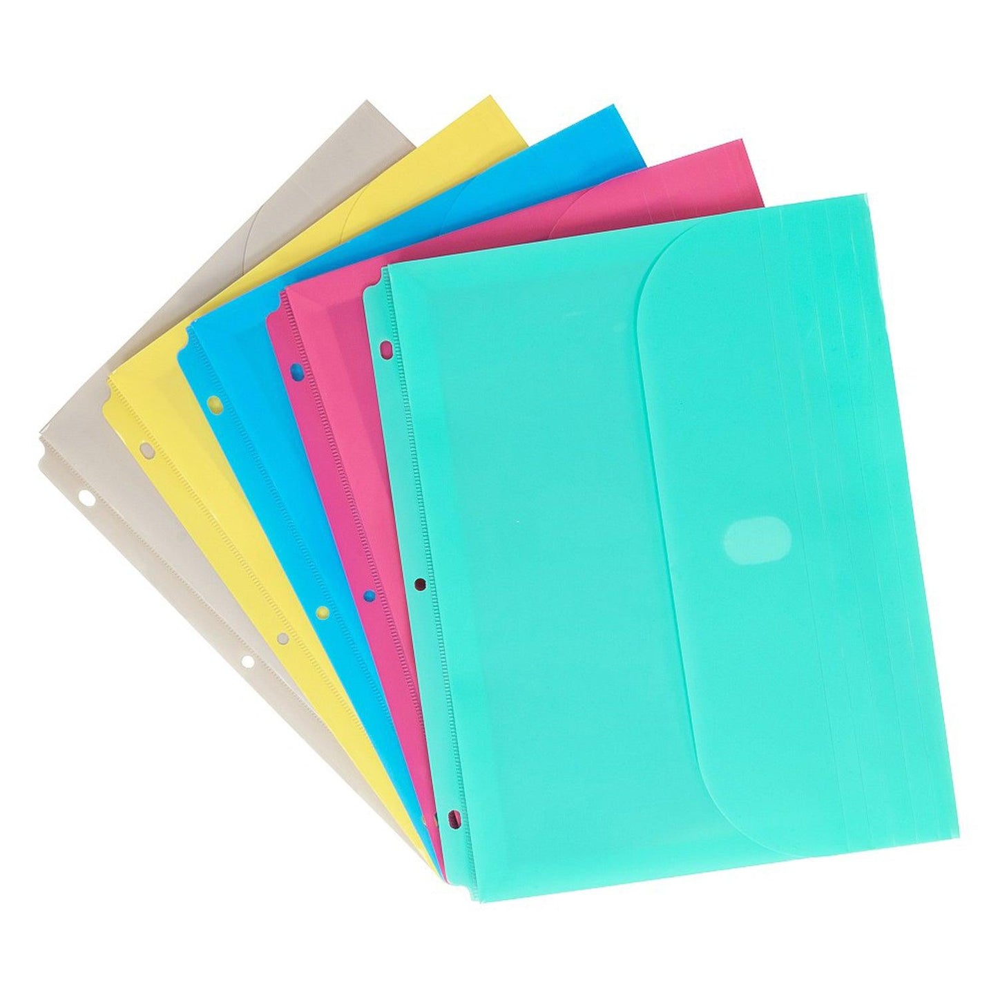 Binder Pocket, Side Loading, Assorted, Pack of 18 - Loomini