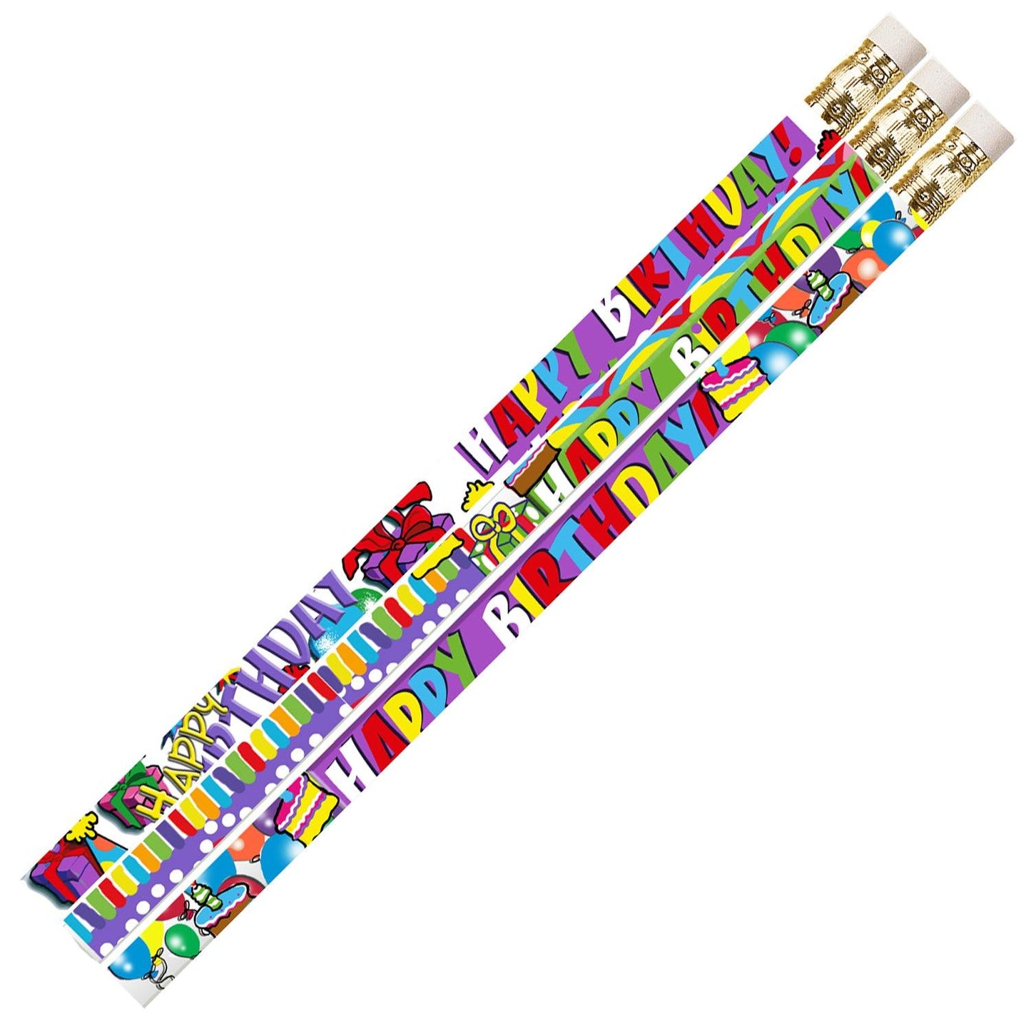 Birthday Supreme Motivational/Fun Pencils, 12 Per Pack, 12 Packs - Loomini
