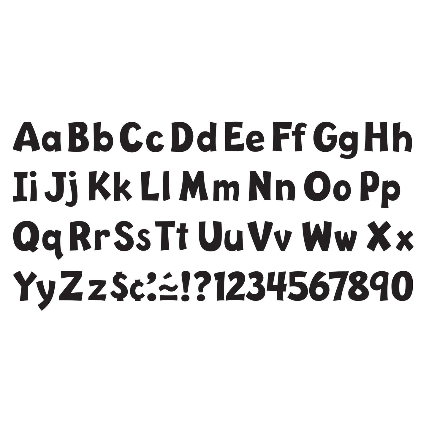 Black 4" Playful Combo Ready Letters®, 3 Packs - Loomini