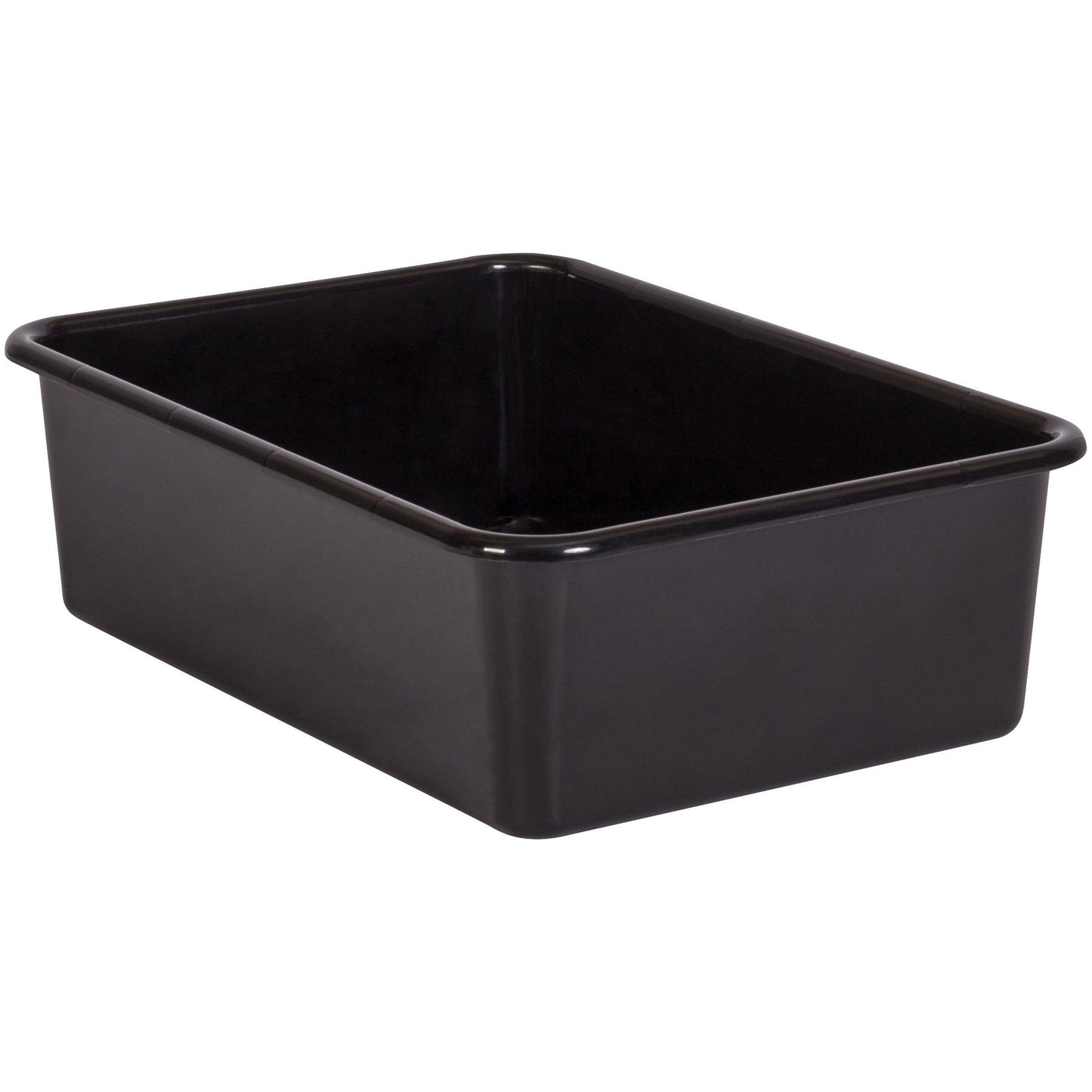 Black Large Plastic Storage Bin, Pack of 3 - Loomini