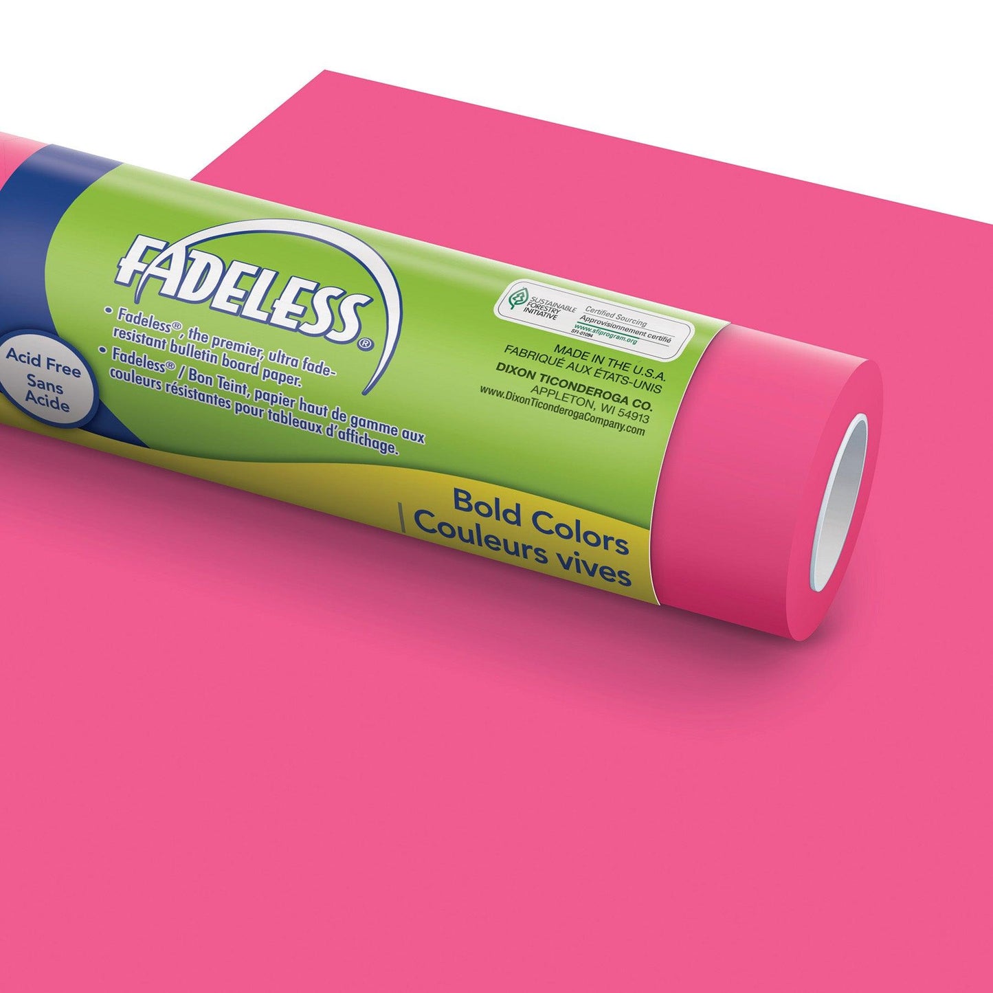 Bulletin Board Art Paper, Magenta, 48" x 12', 4 Rolls - Loomini