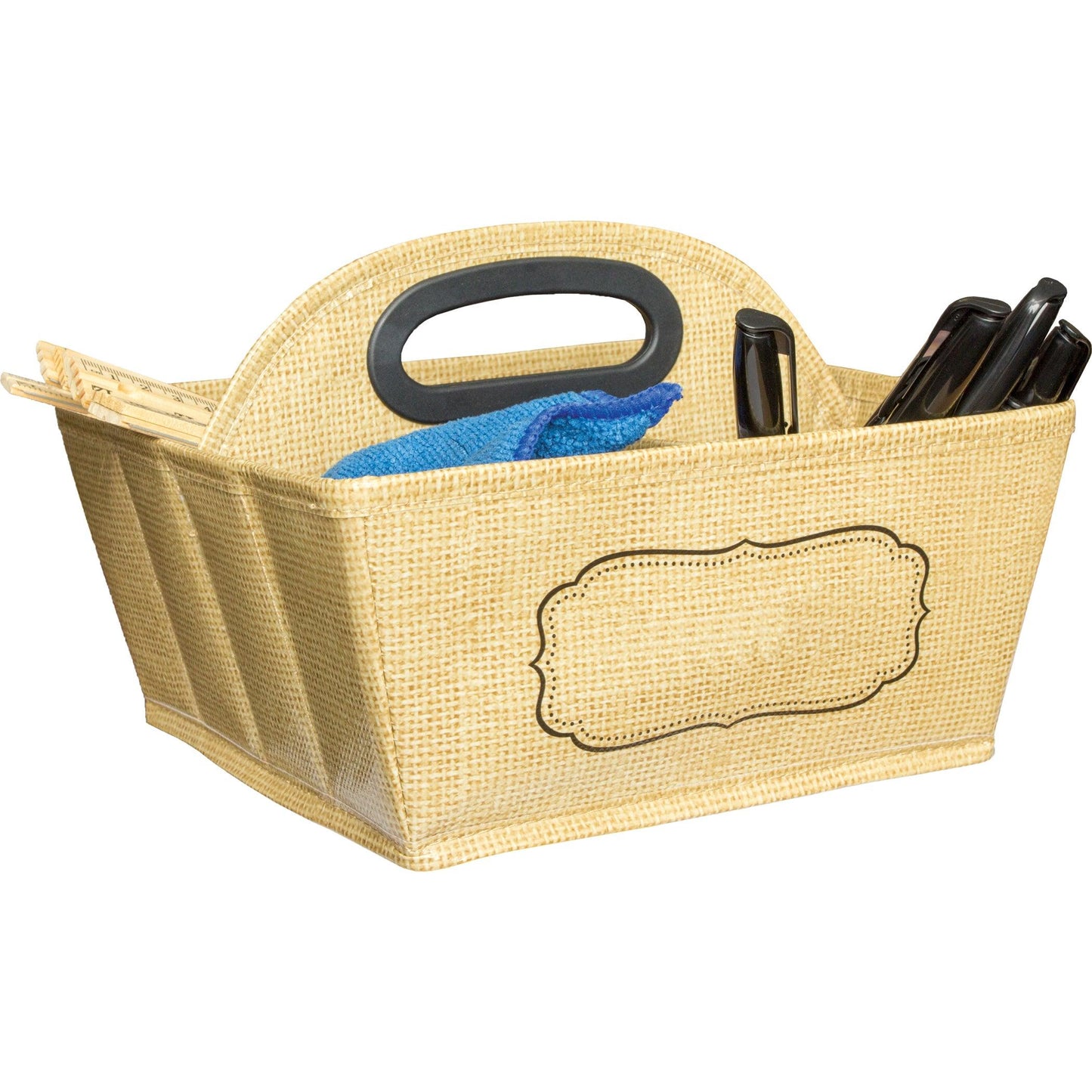 Burlap Design Storage Caddy, Pack of 2 - Loomini