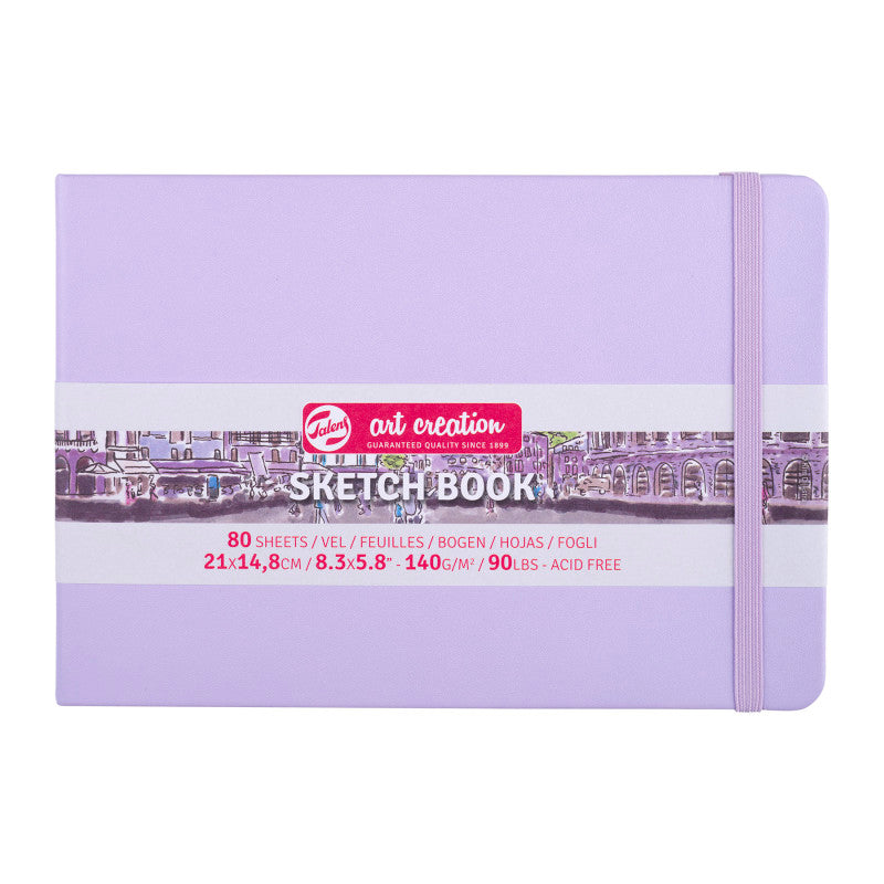 Sketchbook, 80 Sheets, 90lbs, Pastel Violet Cover, 8.3" x 5.8" (A5)