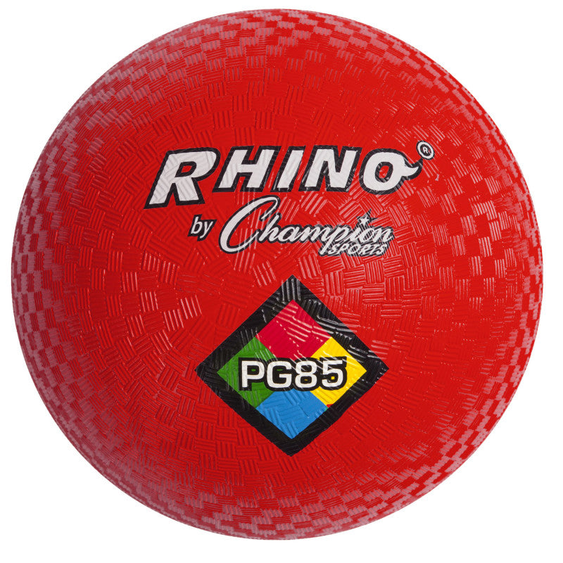 Rhino Playground Balls, 8-1/2"D, Two Ply, Nylon Wound, Red