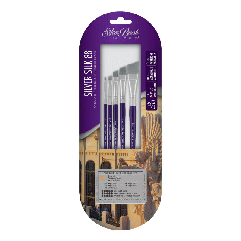 Silver Silk 88 SH 5-Piece Angle Brush Set