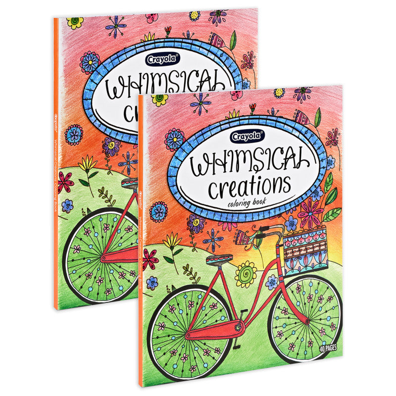 Whimsical Creations Coloring Book for Adults, Adult Coloring Pages, 40 Pages, Pack of 2