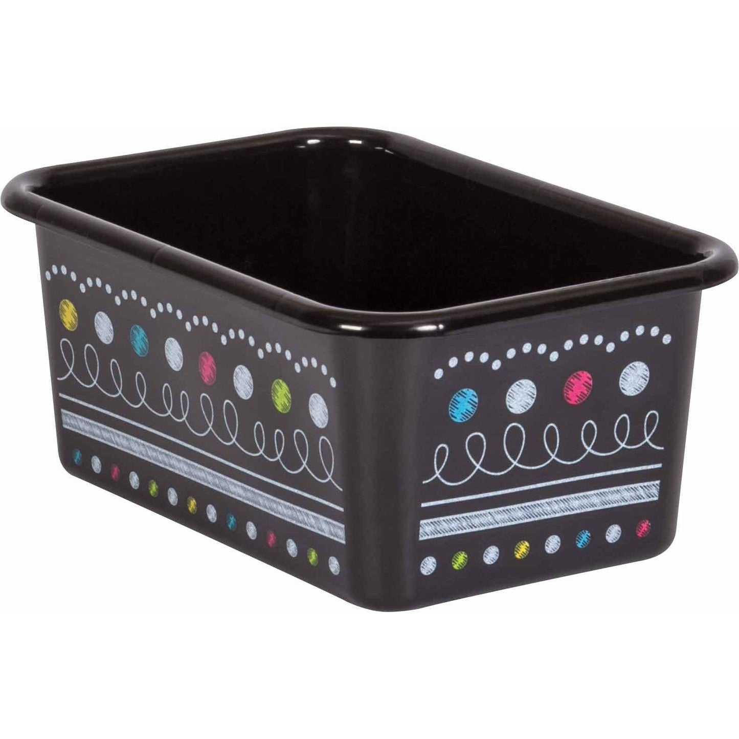 Chalkboard Brights Small Plastic Storage Bin, Pack of 3 - Loomini
