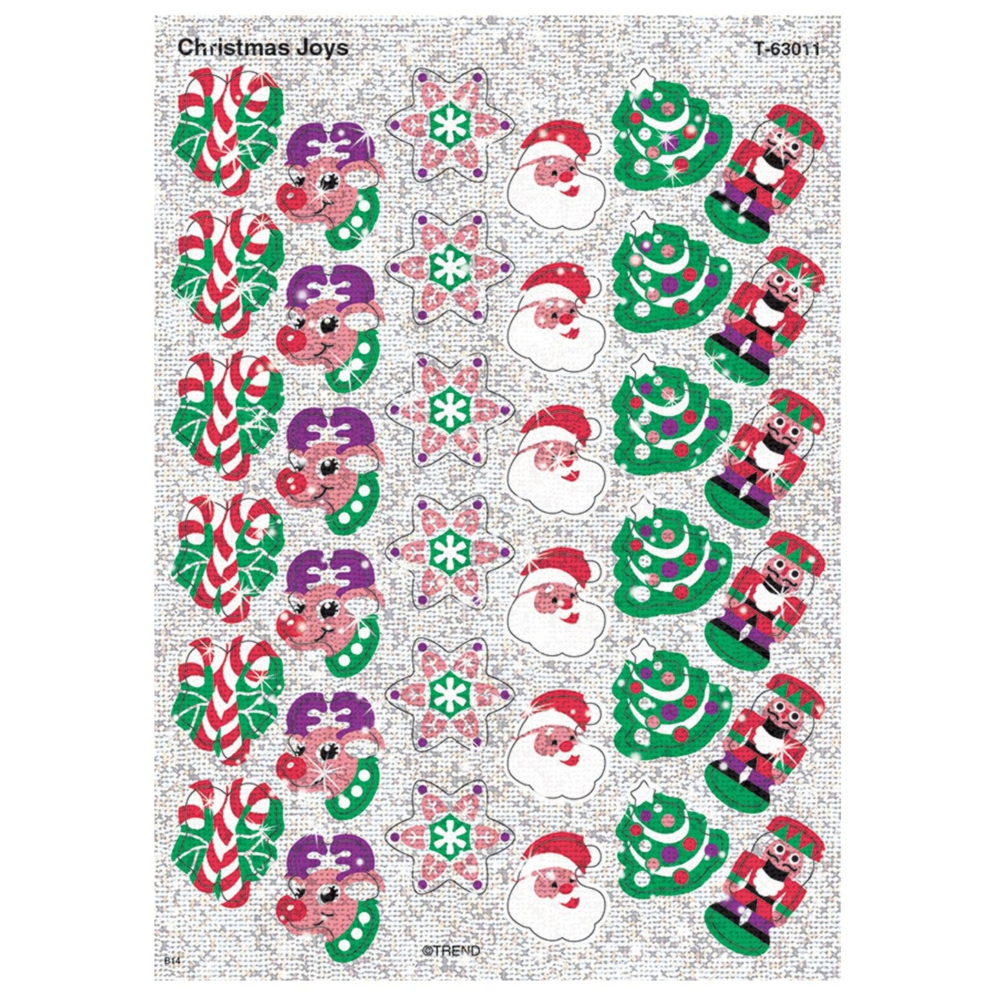 Christmas Joys Sparkle Stickers®, 72 Per Pack, 12 Packs - Loomini