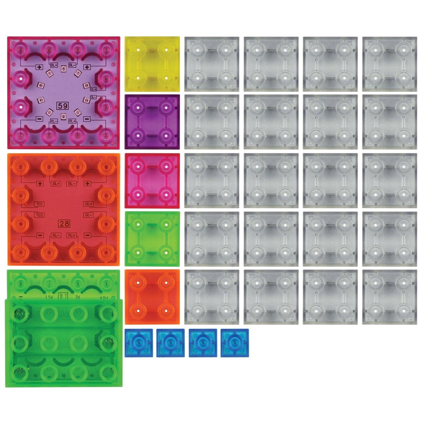 Circuit Blox Lights Starter, Circuit Board Building Blocks, 32 Pieces - Loomini