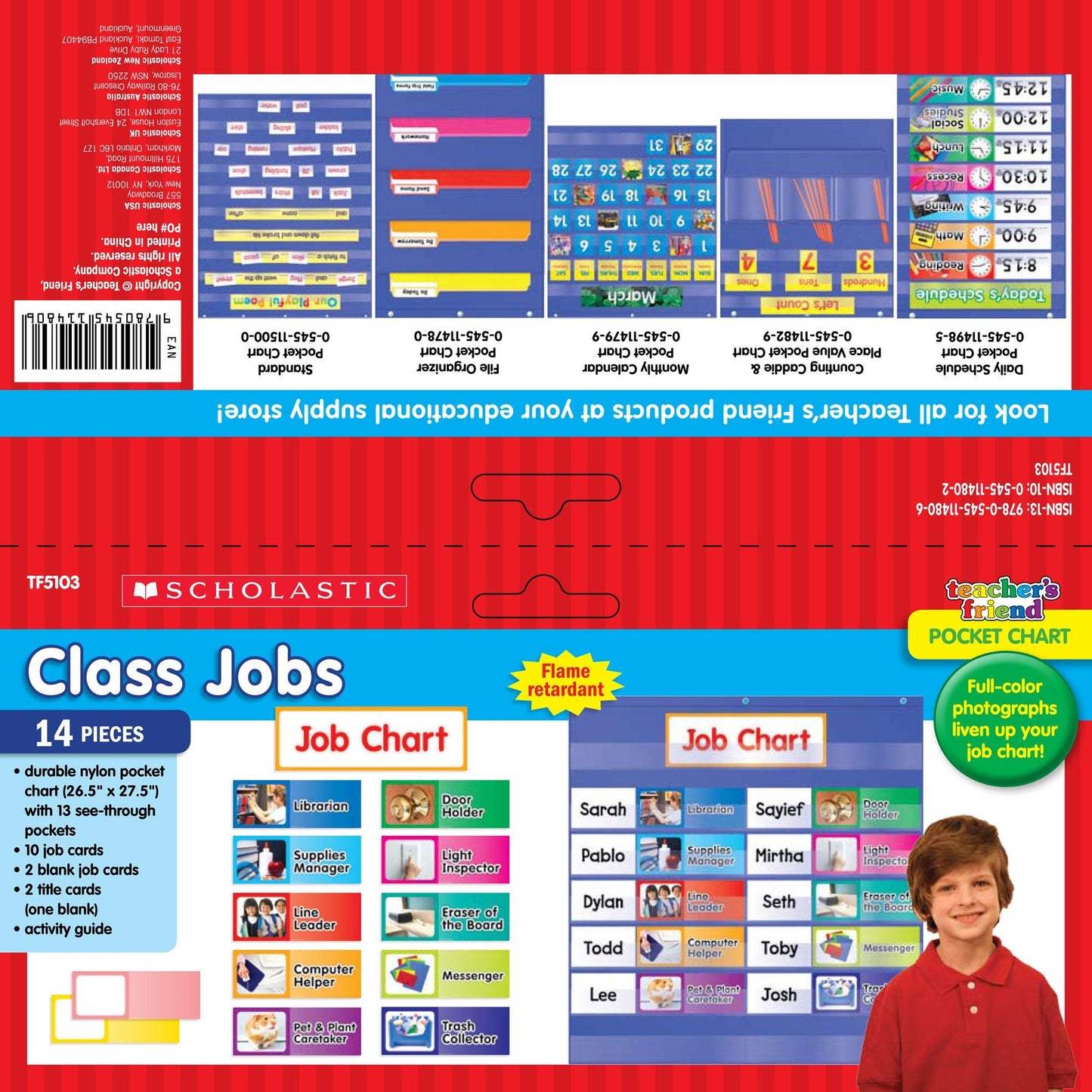 Class Jobs Pocket Chart with Cards - Loomini