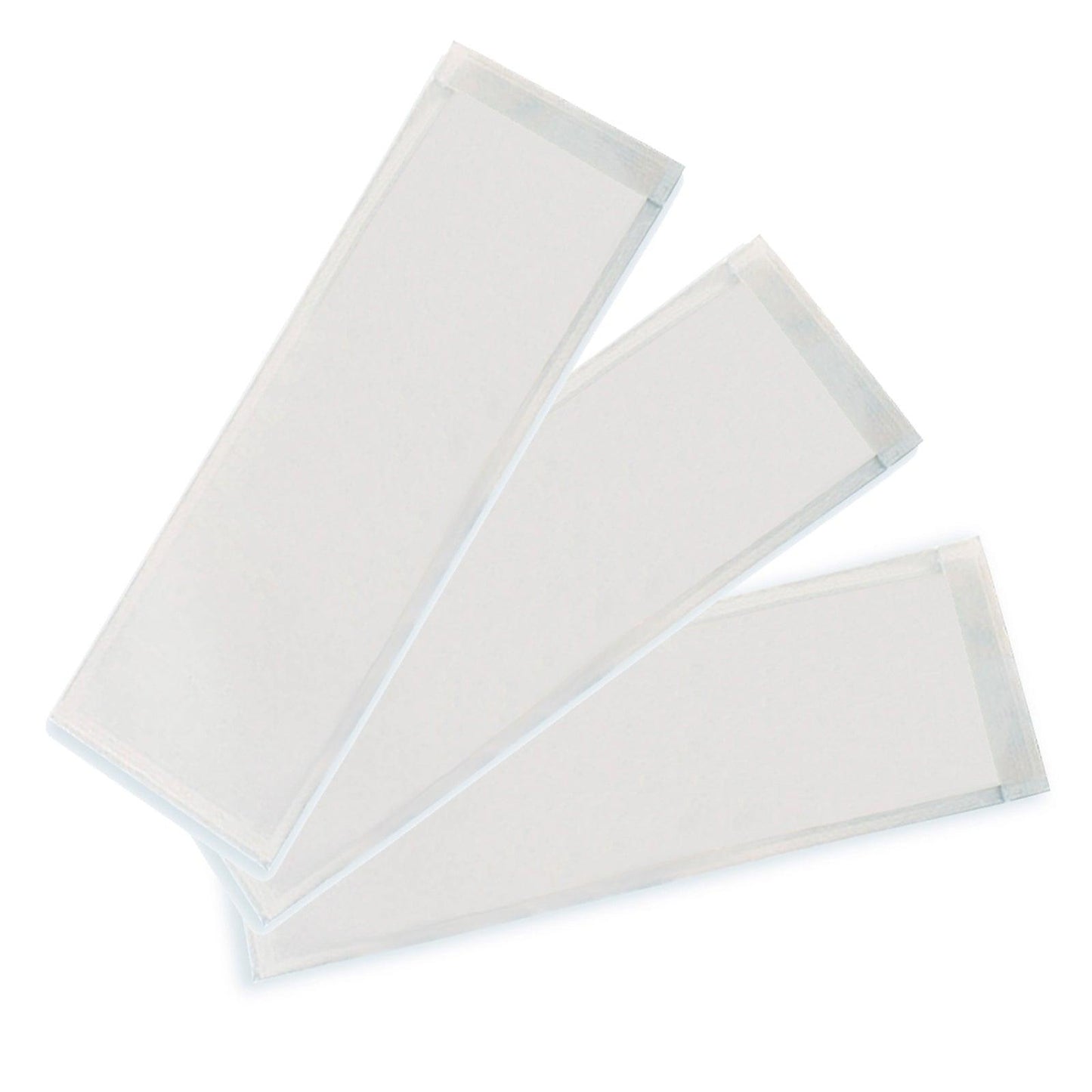 Clear View Self-Adhesive Extra Small Name Plate Pocket 3-1/4" x 10-1/2", 25 Per Pack, 2 Packs - Loomini
