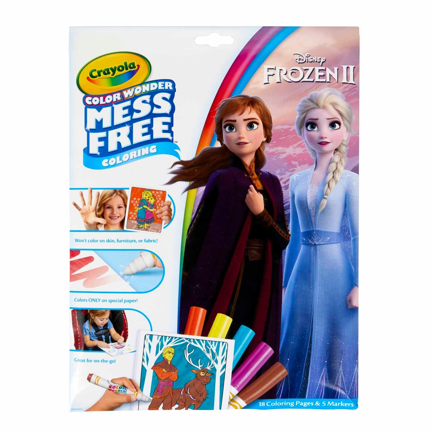 Color Wonder Mess Free Coloring Pad & Markers, Frozen 2, 2 Sets - Loomini