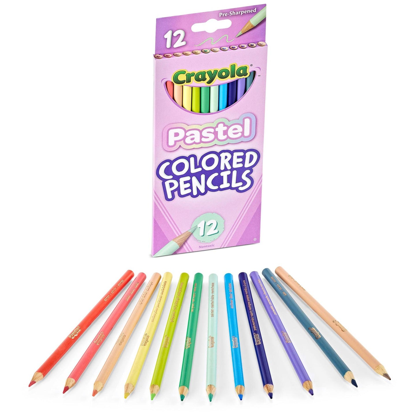 Colored Pencils, Pastel, 12 Per Pack, 12 Packs - Loomini