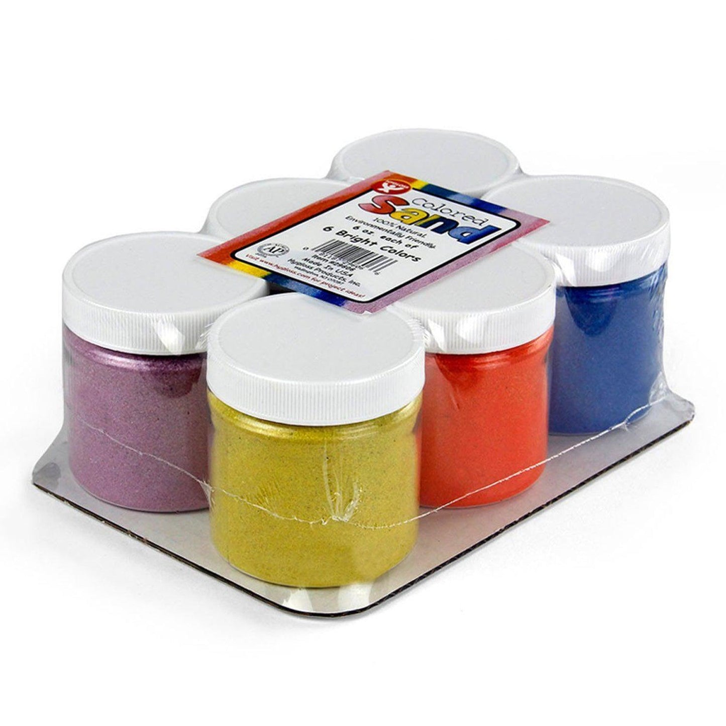 Colored Sand, 6 oz. Jars, 6 Colors - Loomini