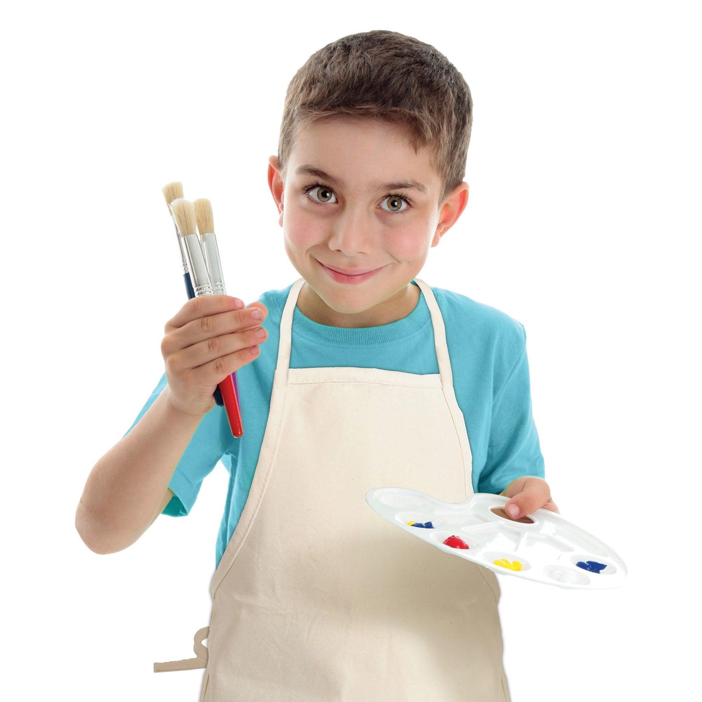 Colossal Brushes, Flat, Assorted Colors, 7.25" Long, 30 Brushes - Loomini