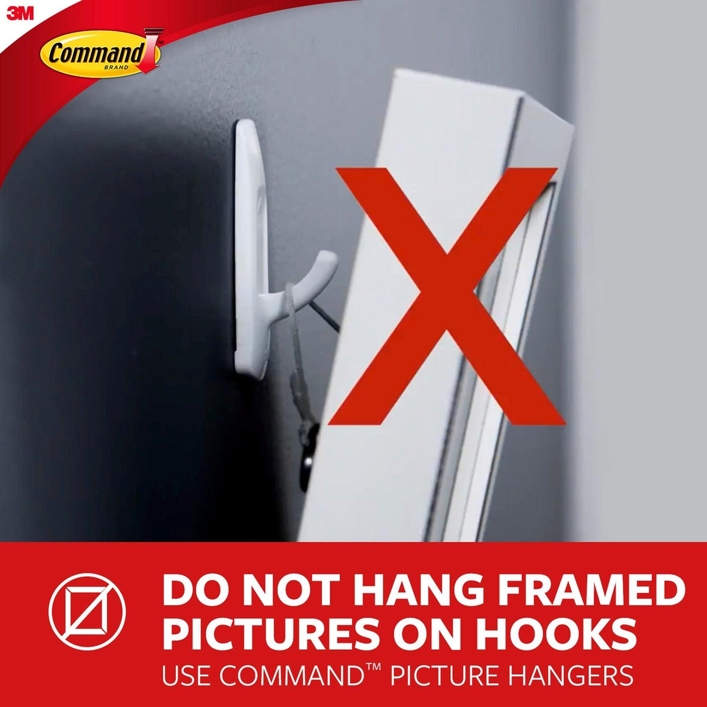 Command™ Large Utility Hooks Multi-Pack, 3 Per Pack, 3 Packs - Loomini