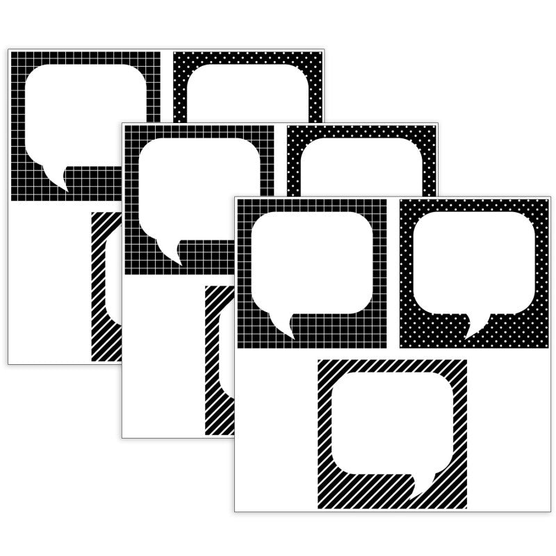 Quote Cards 6 Inch Designer Cut-Outs, 36 Per Pack, 3 Packs