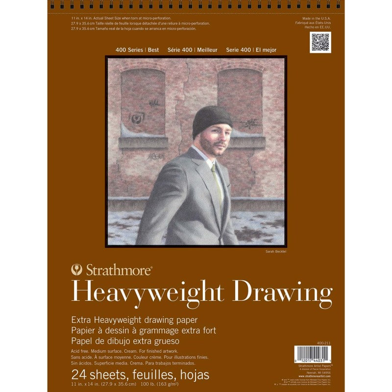 400 Series Drawing Paper Pad, Heavyweight, Top Wire Binding, 24 Sheet, 11x14 inch, 1 Count