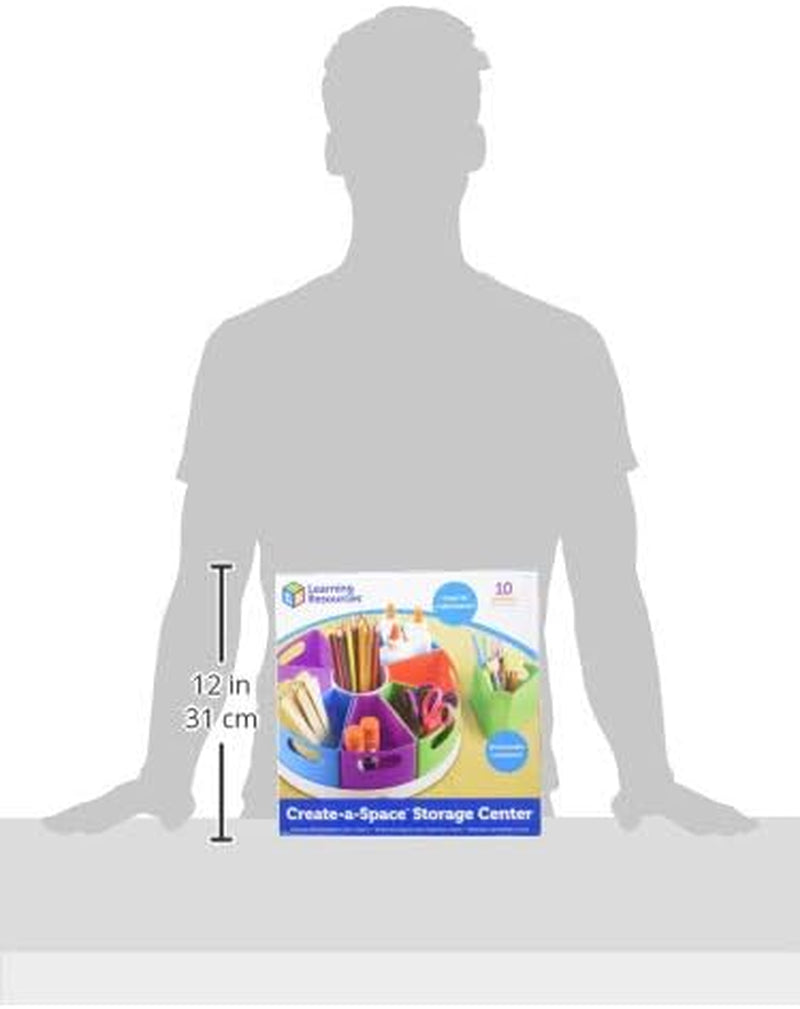 Create a Space Storage Center - 10 Piece Set Art/Desk Organizer for Kids, Crayon/Homeschool Organizers and Storage