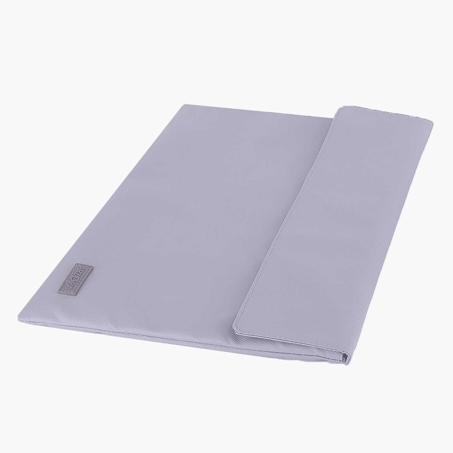 17.3" Portable Monitor Sleeve Bag, PU Leather Laptop Case for Travel, Grey