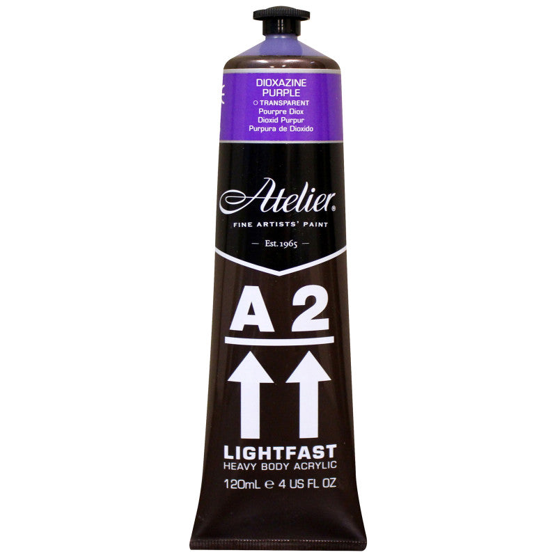 A2 Heavy Body Lightfast Artist Acrylic, 4 oz., Dioxazine Purple Hue