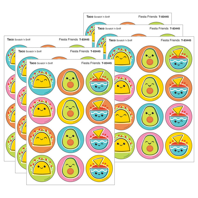 Fiesta Friends, Taco scent Scratch 'n Sniff Stinky Stickers®, 48 Per Pack, 6 Packs