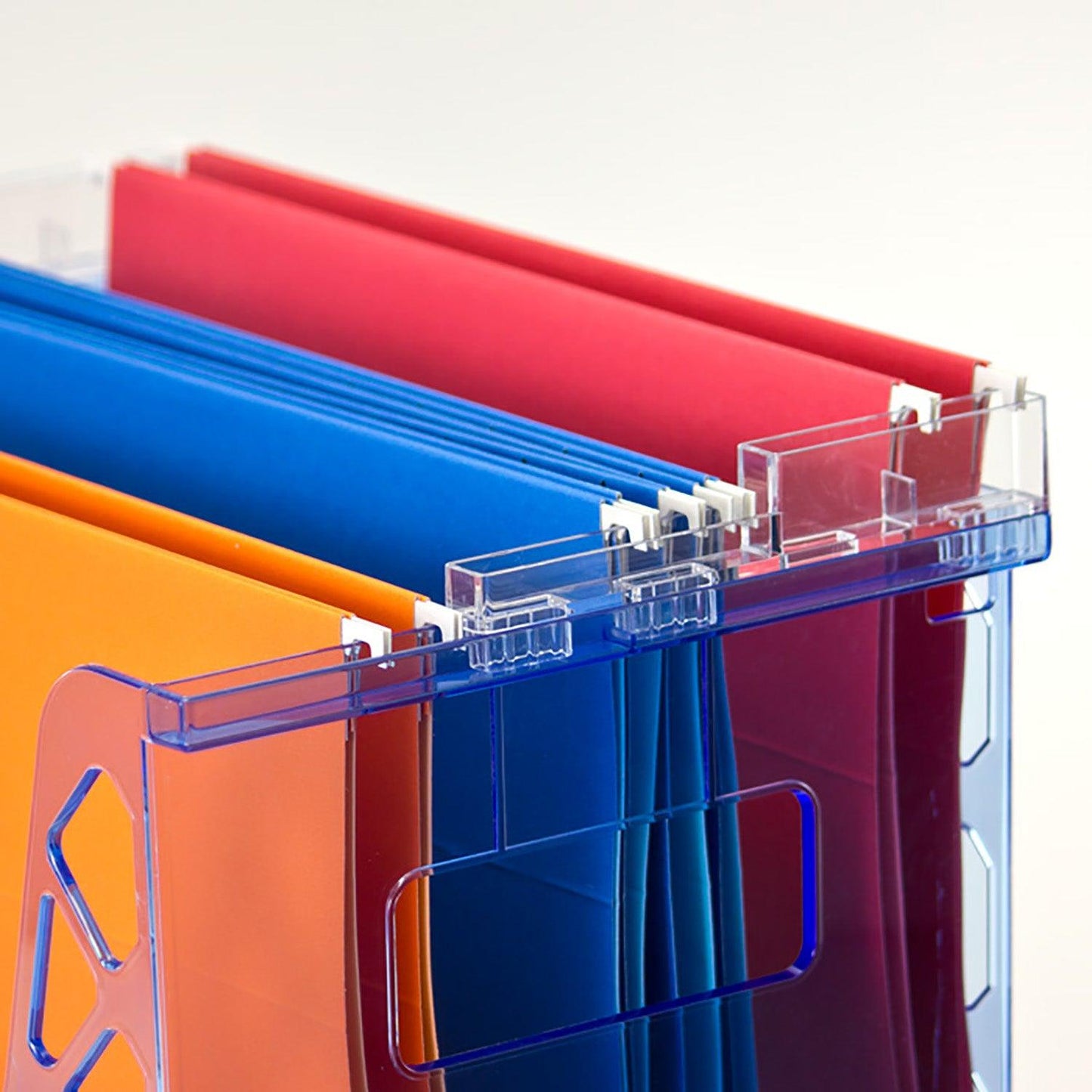 Desktop File Organizer, Transparent Blue - Loomini