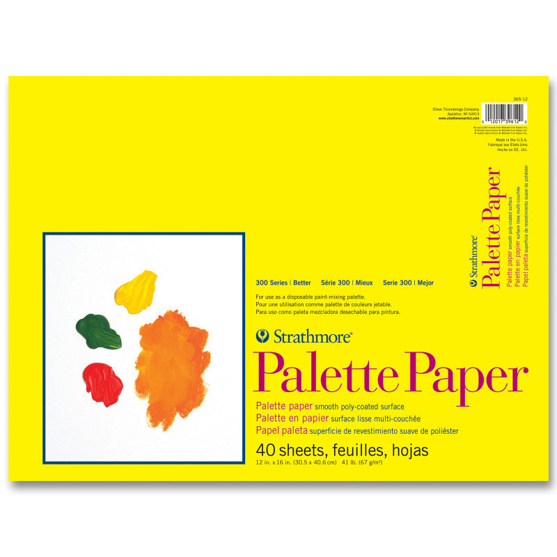 300 Series Palette Paper Pad, Tape Binding, 40 Sheet, 12x16 inch, 1 Count