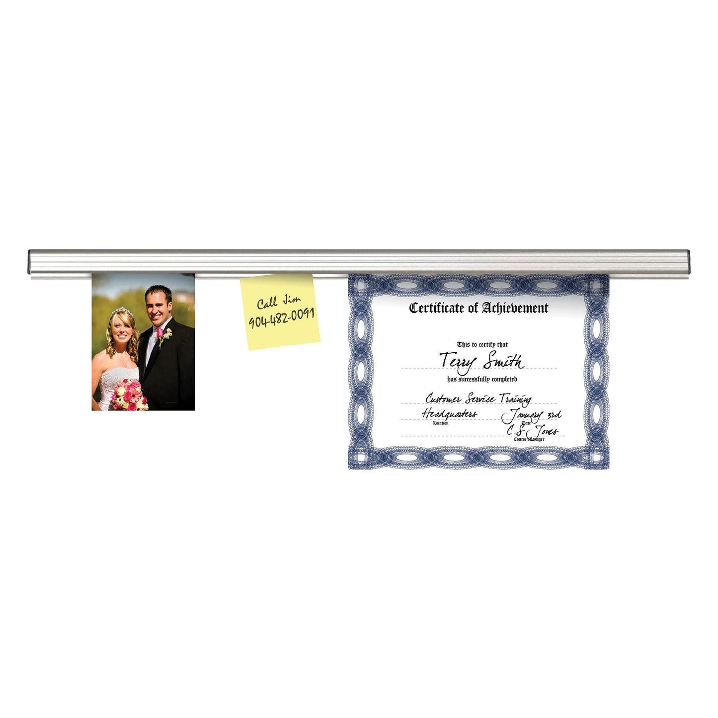 Display Rail, 2 Feet, Satin, Personal Size - Loomini