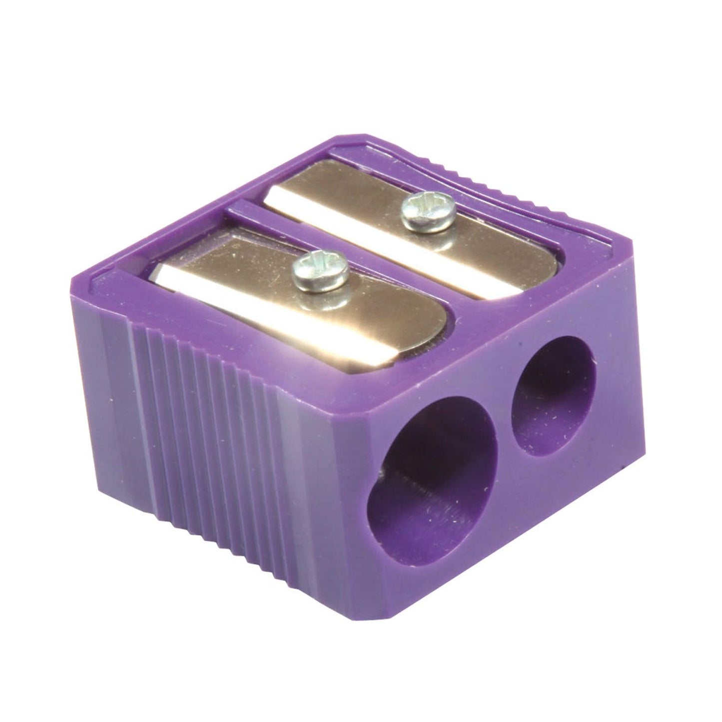 Dual Hole Plastic Pencil Sharpener, Assorted Colors, Pack of 20 - Loomini