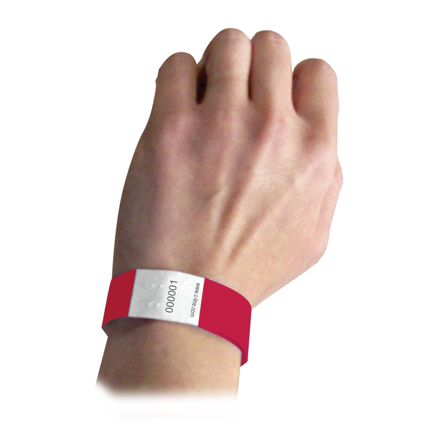 DuPont™ Tyvek® Security Wristbands, Red, 100 Per Pack, 2 Packs - Loomini