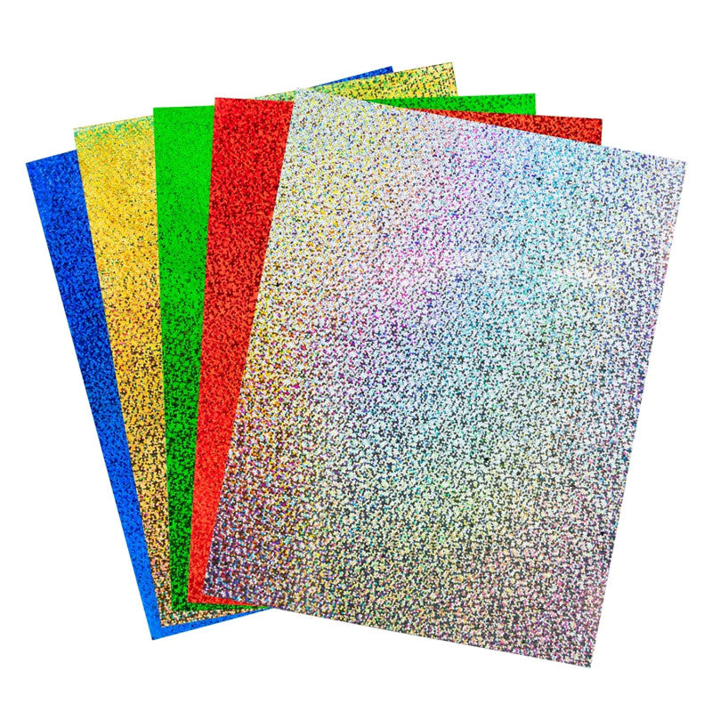 Self Adhesive Holographic Paper, 8.5" x 11", 5 Sheets