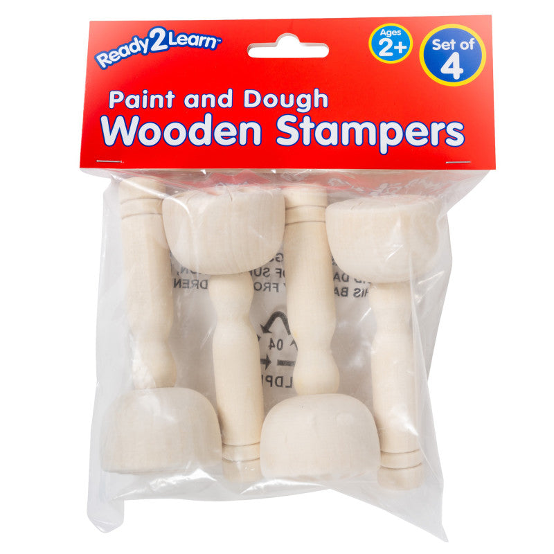 Wooden Dough Stampers - Set of 4