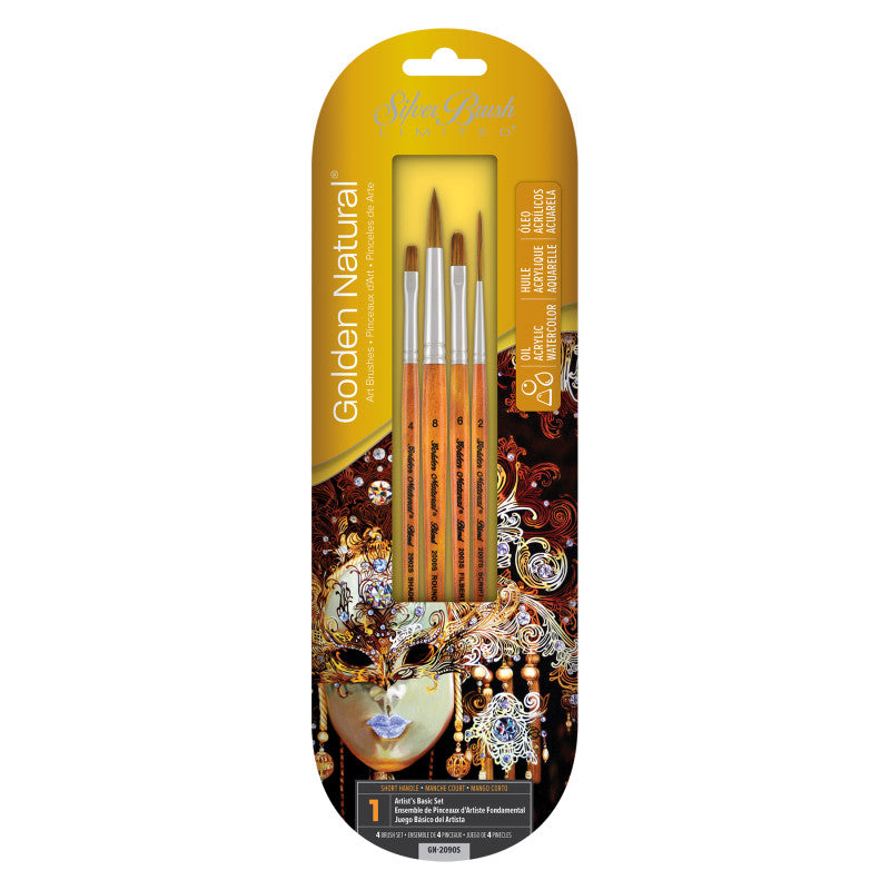 Golden Natural® 4-Piece Brush Set